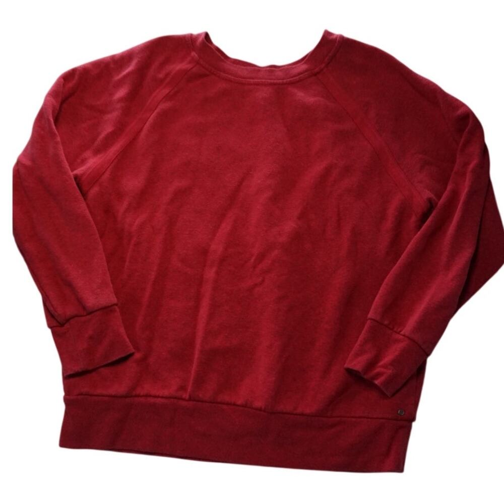 prAna sweatshirt size L red long sleeve pull over